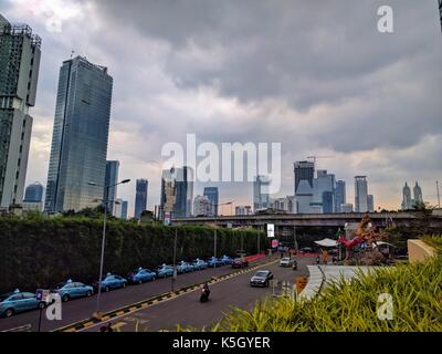 Blick auf ein Jakarta auf Java, Indonesien Stockfoto
