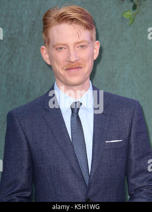 LONDON - 06 Sep, 2017: Domhnall Gleeson besucht die Mutter UK Film Premiere im Odeon am Leicester Square in London. Stockfoto