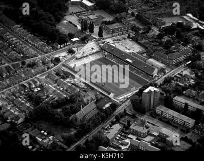 Luftbild von Southampton Fußballstadion - Der Dell - Southampton, Hampshire, England, Großbritannien Stockfoto