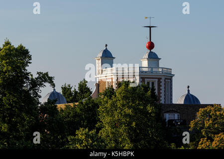 Das Royal Observatory im Greenwich Park, Flamsteed House, London, England, Vereinigtes Königreich, Großbritannien Stockfoto