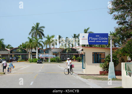 PLAYA GIRON, Kuba - Juli 24, 2016: Bucht von Schweinen Hotel. Playa Pesquero ist ein beliebtes Ziel für Taucher und Schnorchler. Stockfoto