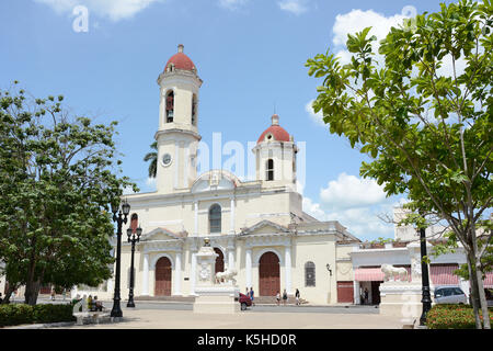 CIENFUEGOS, Kuba - Juli 24, 2016: Kathedrale der Unbefleckten Empfängnis. In Cienfuegos wurde 2005 von der UNESCO als Weltkulturerbe anerkannt. Stockfoto