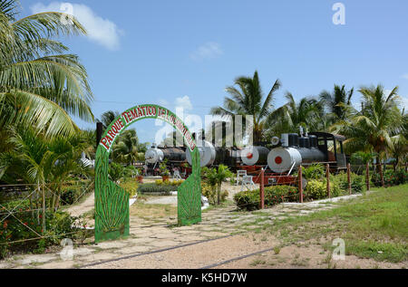 REMEDIOS, Kuba - Juli 27, 2016: Das Museum der Zuckerindustrie und Museum von Dampf in Remedios, ist eine alte kubanische Sugar Mill mit eigenen Bahn. Stockfoto