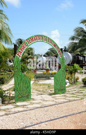 REMEDIOS, Kuba - Juli 27, 2016: Das Museum der Zuckerindustrie und Museum von Dampf in Remedios, ist eine alte kubanische Sugar Mill mit eigenen Bahn. Stockfoto