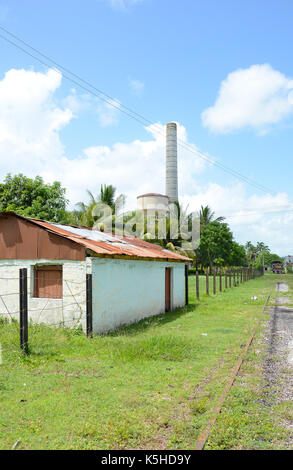 REMEDIOS, Kuba - 27. JULI 2016: Gebäude im Museum der Zuckerindustrie und Museum von Dampf in Remedios, ist eine alte kubanische Sugar Mill mit eigenen Rai Stockfoto