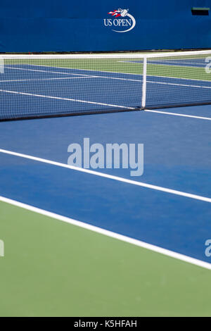 Detail vom US Open Tennis Turnier in New York, USA. Im Jahr 2017 war es Hel zwischen 22. August und 10. September. Stockfoto