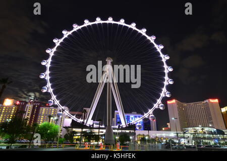 Das Linq in Las Vegas bei Nacht Stockfoto