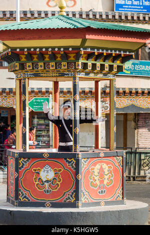 Verkehrspolizist in Thimpu, Bhutan. Stockfoto