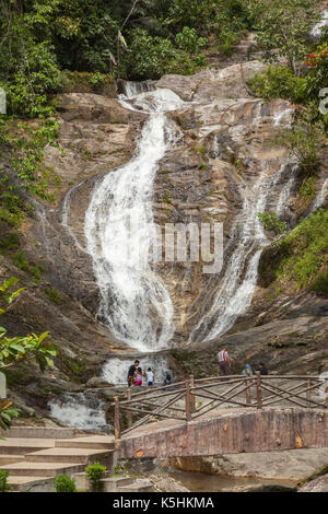 Cat Cat Dorf, Sapa, Vietnam, Silber Wasserfall, der höchste in Vietnam mit einem 300 m Stockfoto