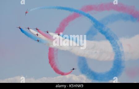 Rote Pfeile in Bournemouth Air Festival Stockfoto