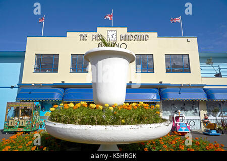 Ein Blick auf den Pier Musikpavillon, Weymouth Stockfoto