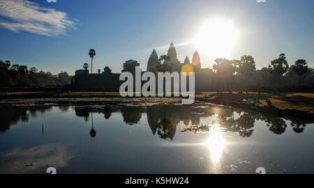 Blick auf Angkor Wat Tempel, krong Siem Reap, Kambodscha Stockfoto