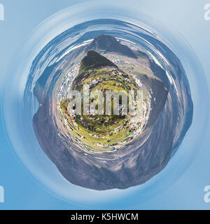 Little planet 360 Grad Bereich. Schöne Landschaft von Teneriffa, Kanarische Inseln. Spanien Stockfoto