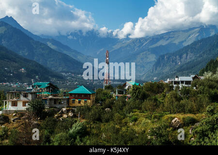 Handy Turm und rothang La Kulisse, Himachal Pradesh Stockfoto