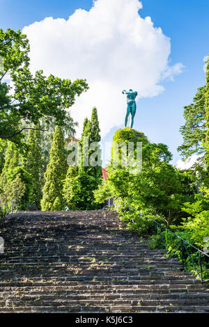 STOCKHOLM, Schweden - 31. JULI 2017: Skulptur der Sonne Sänger von Carl Milles, einem schwedischen Bildhauer geschaffen, und in dem Museum von Millesgarden in Stockholm. Stockfoto