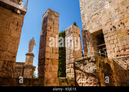 Römische Statue in Tarragona Stockfoto