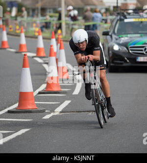 Jacob Scott, Anpost Chainrection, Tour durch Großbritannien Radrennen 2017 Stufe 5, individuelle zeitfahren, Clacton-on-Sea. Stockfoto