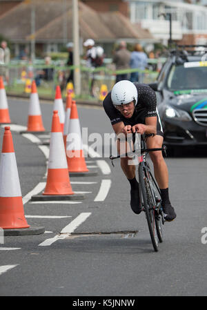 Jacob Scott, Anpost Chainrection, Tour durch Großbritannien Radrennen 2017 Stufe 5, individuelle zeitfahren, Clacton-on-Sea. Stockfoto