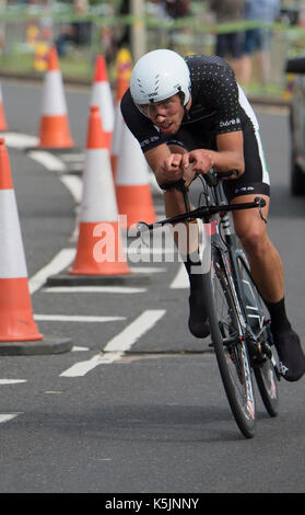 Jacob Scott, Anpost Chainrection, Tour durch Großbritannien Radrennen 2017 Stufe 5, individuelle zeitfahren, Clacton-on-Sea. Stockfoto