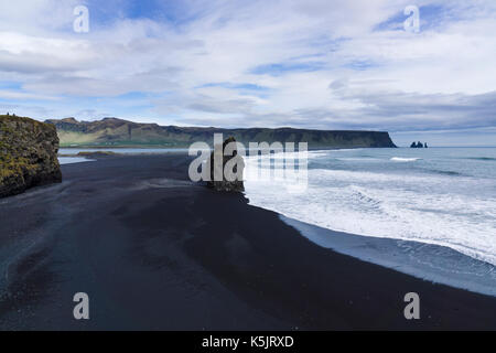 Reynisfjara Black Sand Beach, Island Stockfoto
