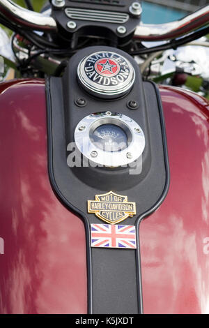 Harley Davidson Motorrad Tank Stockfoto