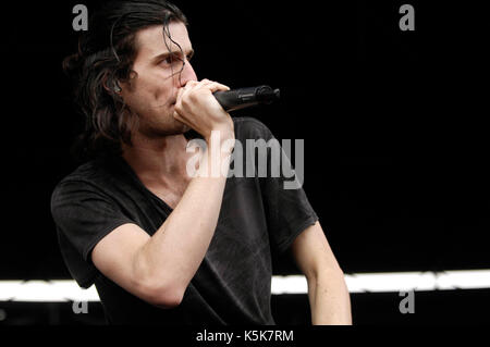 3OH!3 führt die Vans Warped Tour 2010 Seaside Park Juni 27,2010 Ventura, Kalifornien. Stockfoto