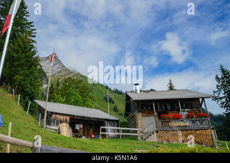 Blick von der speziellen Zug klettern bis zum Pilatus, Luzern, Schweiz Stockfoto