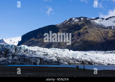 Skaftafellsjökull Gletscher, Skaftafell, Vatnajökull Nationalpark, Island Stockfoto