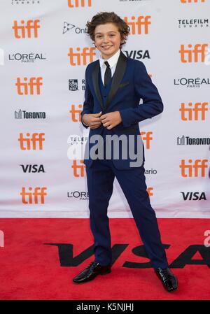 Toronto, Kanada. 9 Sep, 2017. Noah Jupe besucht die nordamerikanischen Premiere des Films uburbicon' an der Prinzessin von Wales Theater während der 2017 Toronto International Film Festival in Toronto, Kanada, Sept. 9, 2017. Credit: Zou Zheng/Xinhua/Alamy leben Nachrichten Stockfoto