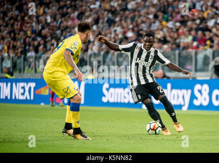 Turin, Italien, 9. September, ein Fußballspiel. Juventus vs Chievo Verona Serie A Tim bei der Allianz Stadion Stockfoto