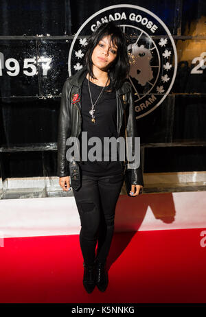 Toronto, Ontario. 09 Sep, 2017. Fefe Dobson am 60. Jahrestag der Kanadagans im Four Seasons Hotel am 9. September 2017 in Toronto, Kanada. Credit: Lu Chau/Photagonist/Medien Punch/Alamy leben Nachrichten Stockfoto