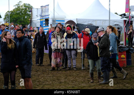 Bestival 2017, 10. September 2017, Festival gehen - ers zurückkehren, nachdem der infolge zu hoher Winde Credit: Michael Palmer/alamy leben Nachrichten Stockfoto