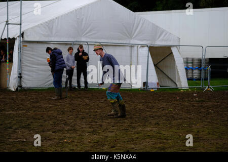 Bestival 2017, 10. September 2017, Festival gehen - ers zurückkehren, nachdem der infolge zu hoher Winde Credit: Michael Palmer/alamy leben Nachrichten Stockfoto