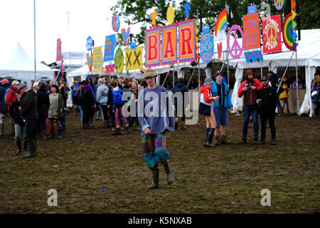 Bestival 2017, 10. September 2017, Festival gehen - ers zurückkehren, nachdem der infolge zu hoher Winde Credit: Michael Palmer/alamy leben Nachrichten Stockfoto