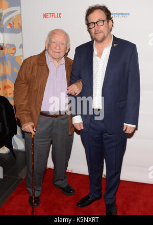 Schauspieler Ed Asner Matt Asner besucht Ed Asner Freunde Celebrity Poker Turnier, Autismus Gesellschaft Hayworth Los Angeles Showroom Citigroup Center Los Angeles September 9,2017. Stockfoto