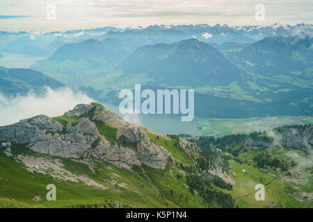 Super Landschaft über den Pilatus, Luzern, Schweiz Stockfoto
