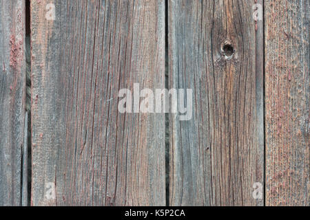 Im Stil einer rustikalen von alten hölzernen unbemalte Boards mit Rissen Hintergrund Stockfoto
