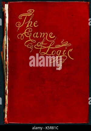 "Das Spiel der Logik' von Lewis Caroll, das Pseudonym von Charles Lutwidge Dodgson (1832-1898) im Jahr 1887. Dodgson war Mathematiker und dieses Spiel herausgefordert "Spieler" verschiedene logische Aussagen zu bezeichnen. Foto der ersten Ausgabe der vorderen Abdeckung. Weitere Informationen finden Sie unten. Stockfoto