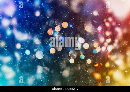 Helle Lichtpunkte abstrakte bokeh Textur Hintergrund verschwommen Stockfoto