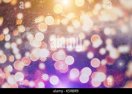 Helle Lichtpunkte abstrakte bokeh Textur Hintergrund verschwommen Stockfoto