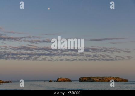 Sonnenuntergang in Sant Tomas, Menorca, Spanien Stockfoto