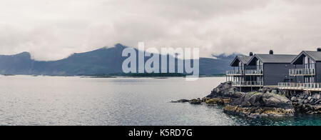 Einsames Haus auf der Insel Stockfoto