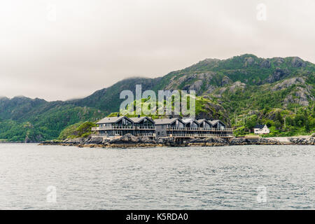 Einsames Haus auf der Insel Stockfoto