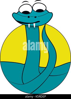 Schlange cartoon Symbol Symbol. Cobra Vektor- und Schlange Kopf Abbildung Stock Vektor