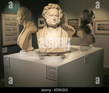 Marmorbüste John Hugh Smyth-Pigot (1792-1853), von Charles Sommer c 1852, Weston-super-Mare, Somerset, England, Großbritannien Stockfoto