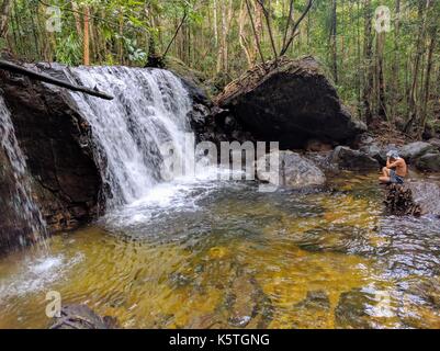 Phu Quoc Island Wasserfall nach Tag Stockfoto