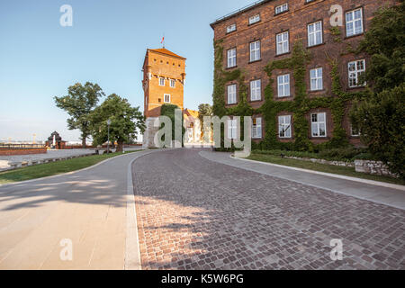 Schloss Wawel Hill in Krakau Stockfoto