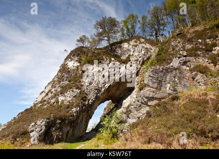 Natürlichen Felsbogen, Port Appin, Schottland, Großbritannien Stockfoto