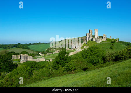 Corfe Castle, Purbeck Hills, Dorset, England, Großbritannien Stockfoto