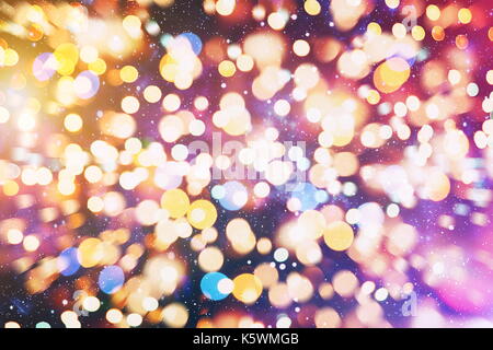 Festliche Weihnachten Hintergrund. Elegante abstrakt Hintergrund mit Lichtern und Sternen Stockfoto